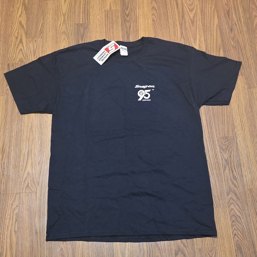Snap-On Tools 95th Anniv 1920-2015 Mens L Black Tee Jerzees HiDENSI-T NWT d75